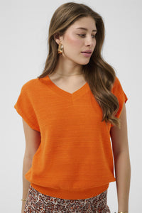 CREvisa Knit Blouse Celosia Orange