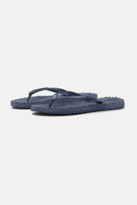 Cheerful Flip Flop w. Glitter Indigo