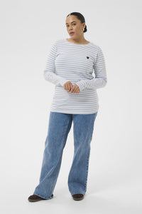 KClia T-Shirt Chalk/Blue Fog - Brown Heart