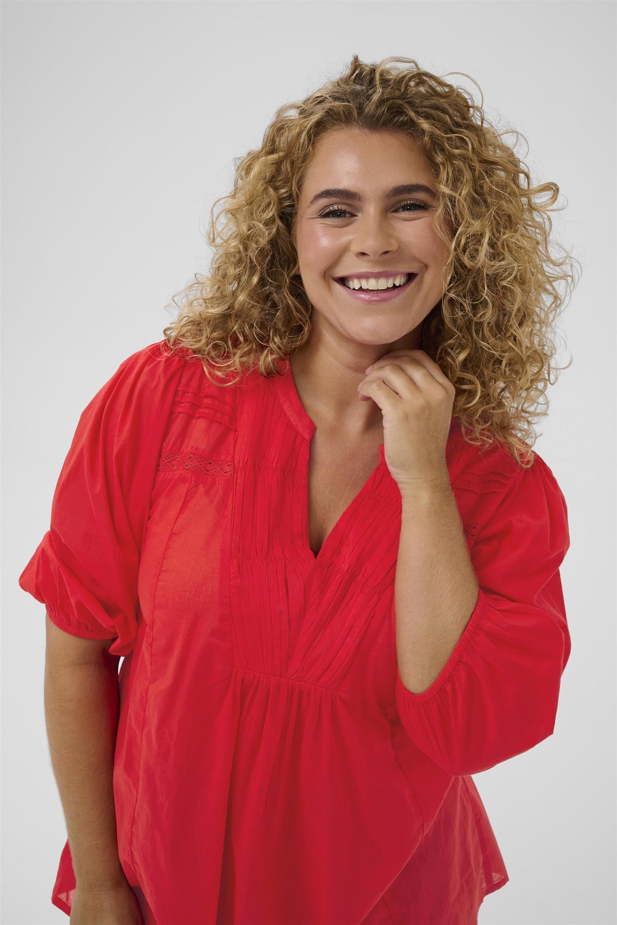 KCkarlia 3/4 SL Blouse True Red