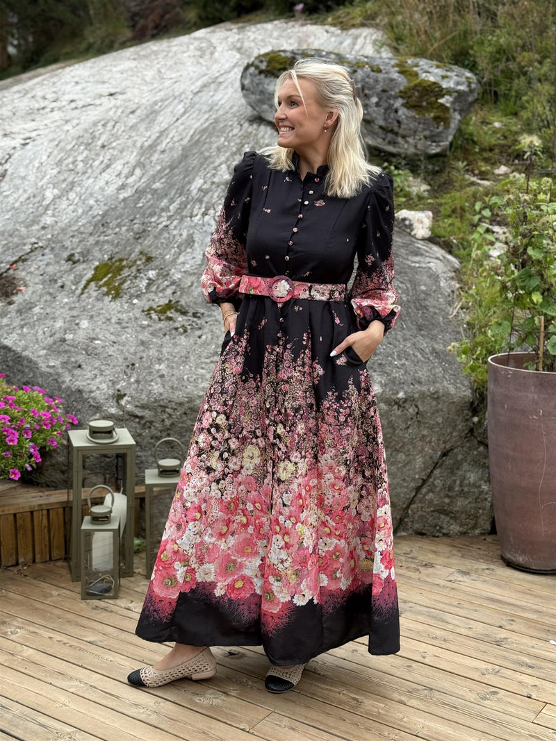 Kjole Sort/Rosa Noir