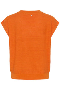 CREvisa Knit Blouse Celosia Orange