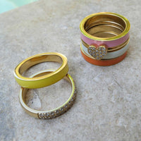 Ring med hjerte Krystaller