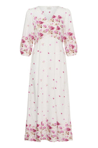 KArosine Long Dress White Rose