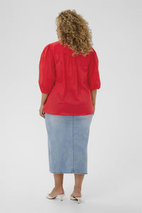 KCkarlia 3/4 SL Blouse True Red