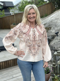 Bluse Paisley Rosa