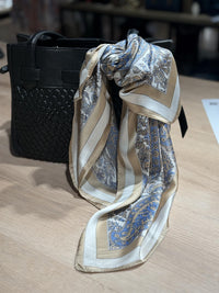 Skjerf Lite Beige/Lys Blå