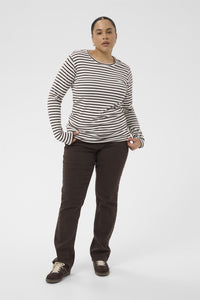 KClia T-Shirt Chalk / Brown - Blue Heart