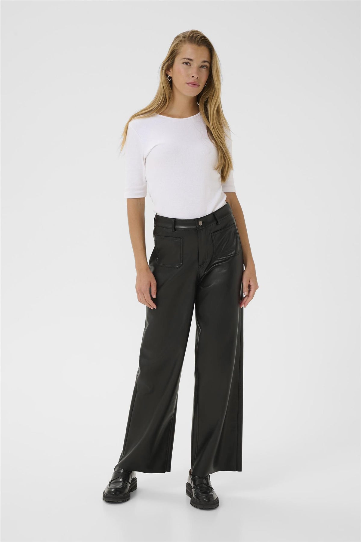 KAmikka PU Jeans Black Deep