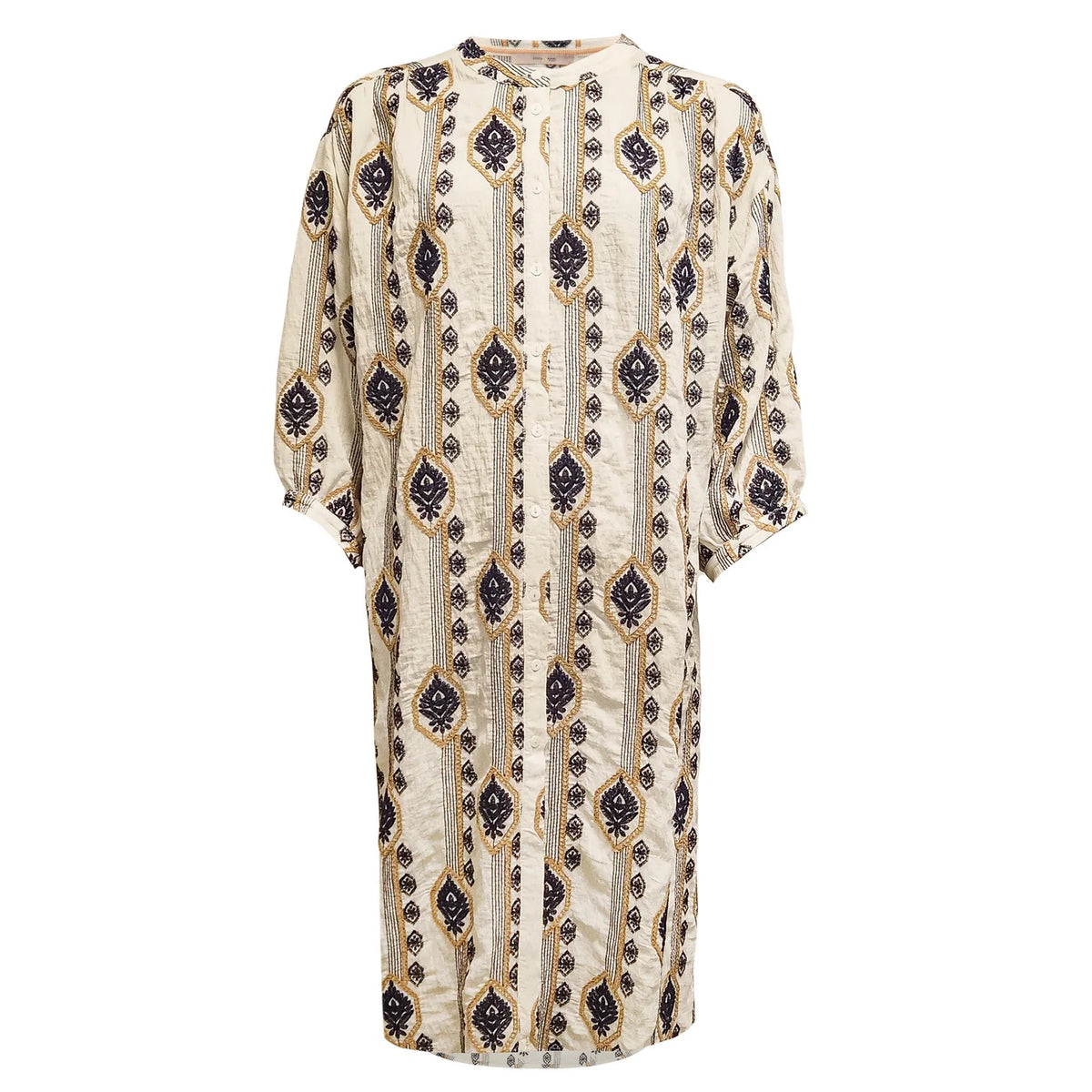 Crocus Dress Dark Blue Pattern