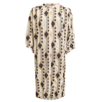 Crocus Dress Dark Blue Pattern