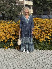 Cartagena Dress V Maxi Print