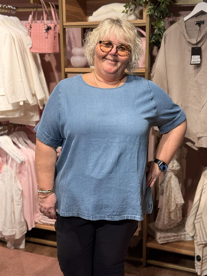 Bluse Lyocell Indigo