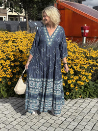 Cartagena Dress V Maxi Print