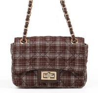 Veske Evita Liten Clutch - Rutet Brun