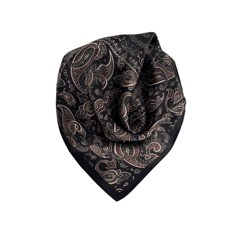 Skjer Lite Silke, Sort Paisley