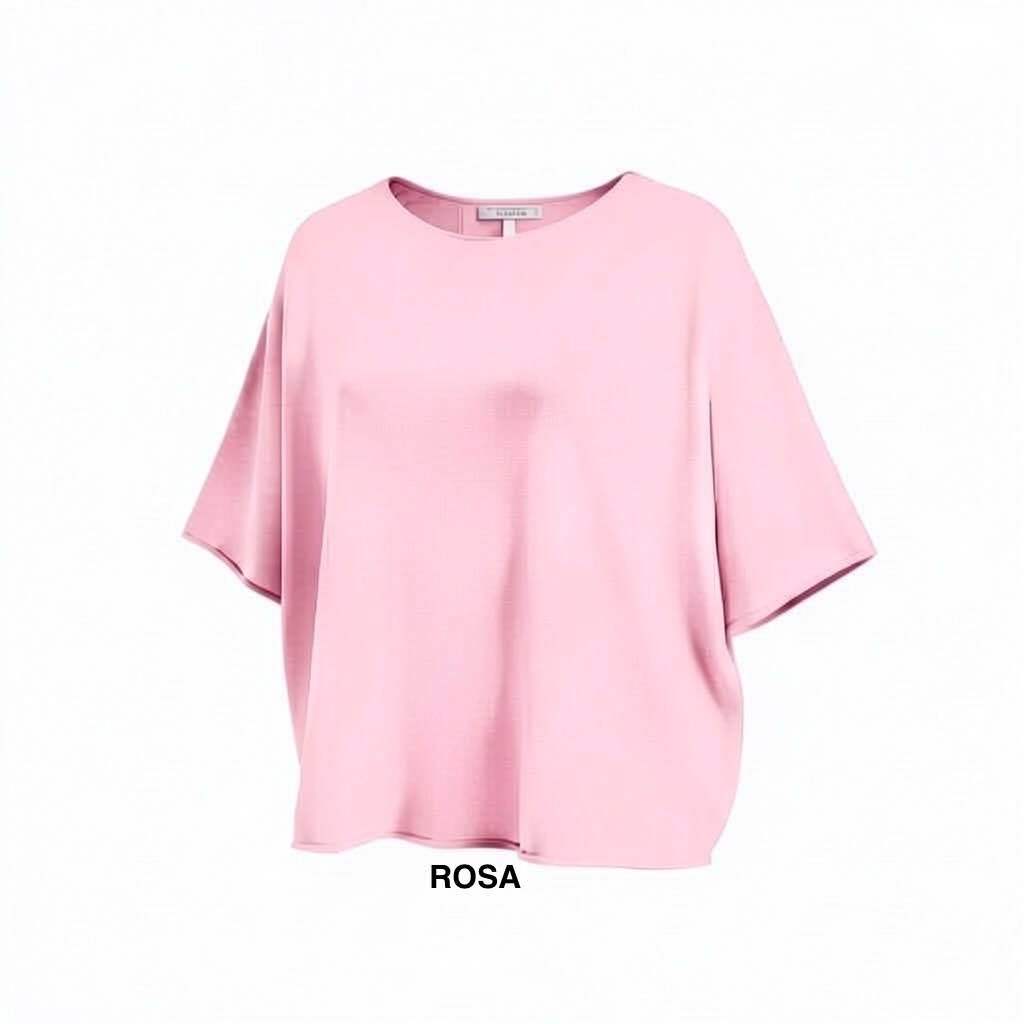 Genser Mona Rund hals Lys Rosa
