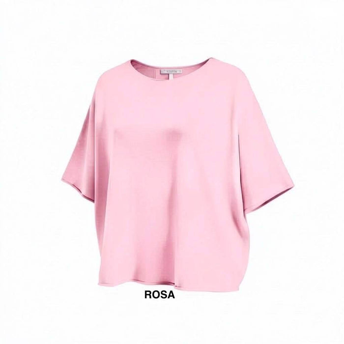 Genser Mona Rund hals Lys Rosa