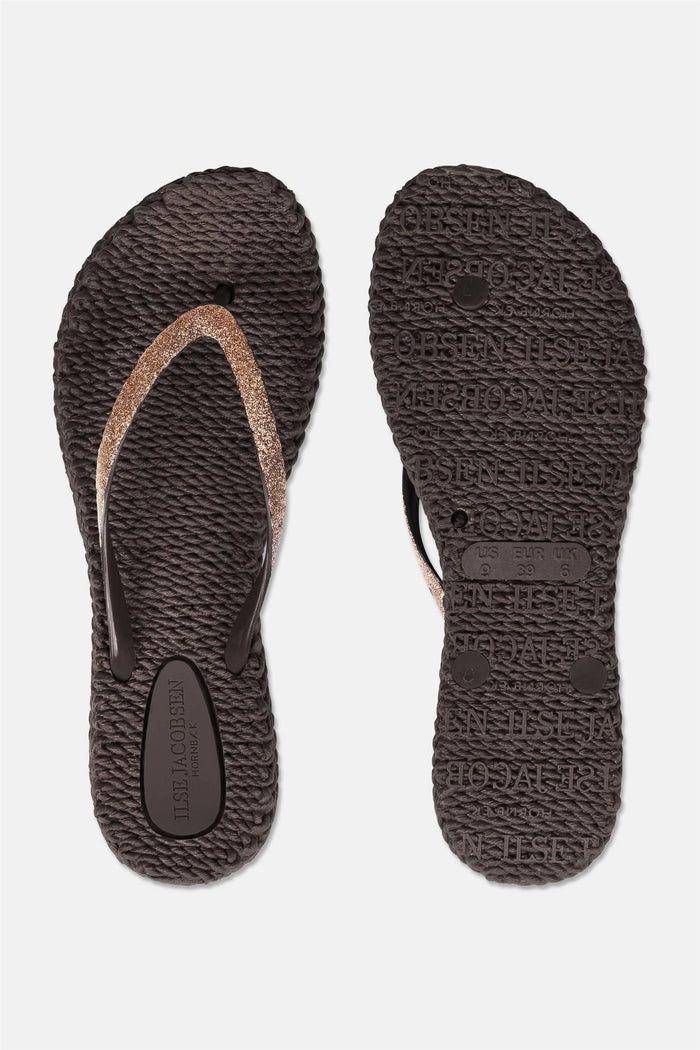 Cheerful Flip Flop w. Glitter Prune