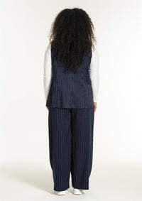 SNaia Vest Blue-White Pinstripe