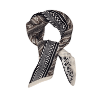 Skjerf Lite Viskose Half/Half Black/Brown