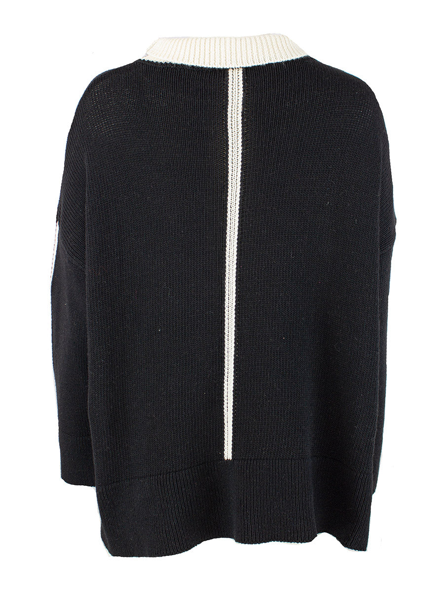 Genser Stripe - Sort