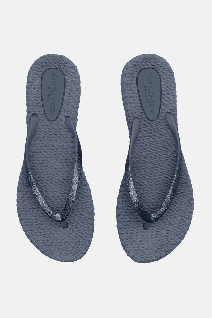 Cheerful Flip Flop w. Glitter Indigo