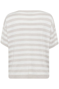 KAregina Striped Pullover Feather gray/ chalk