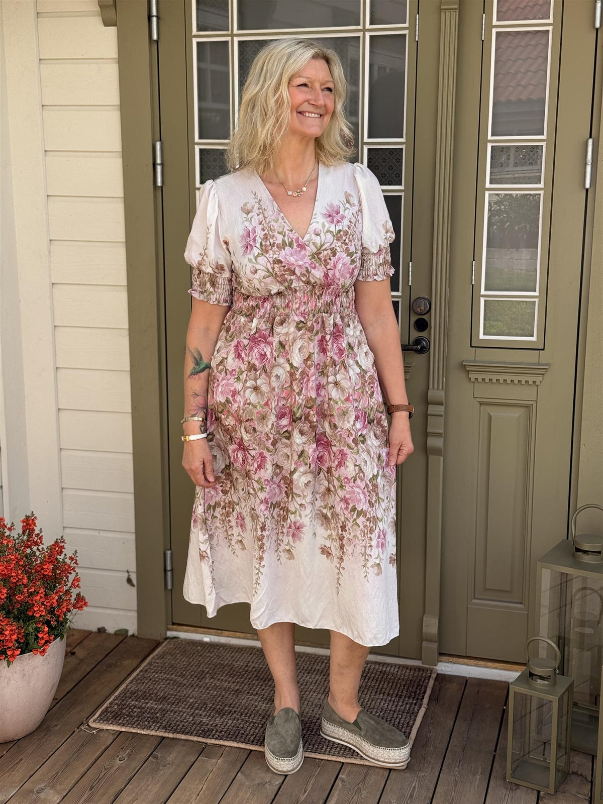 MdcLydia Dress Pink Flower
