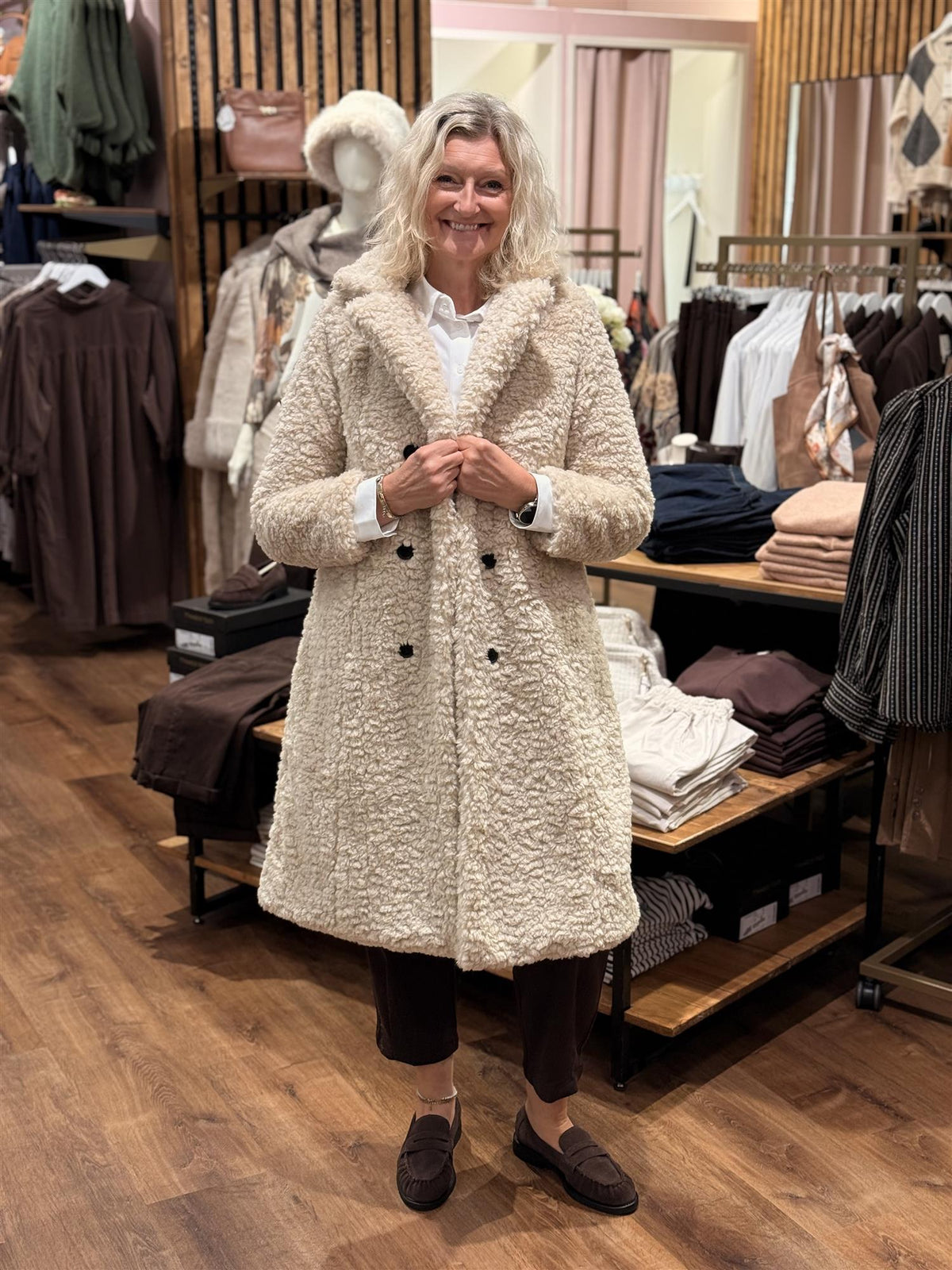 Curly Fur Jacket Long
