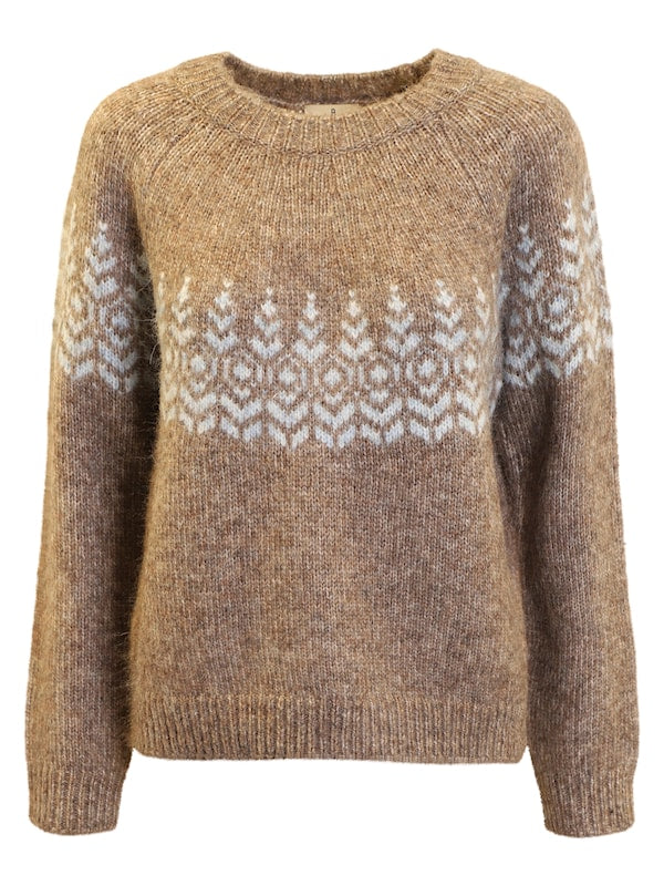 Genser Jaquard Brown Melange