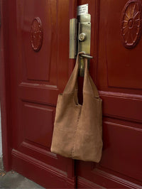 Suede Demi Bag Brown
