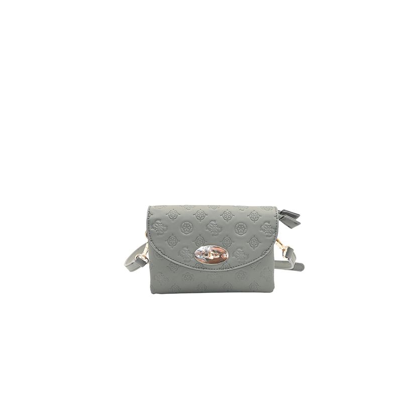 Danielle Clutch m/ mønster, Oliven