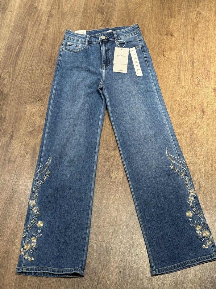 Denim Jeans Flower