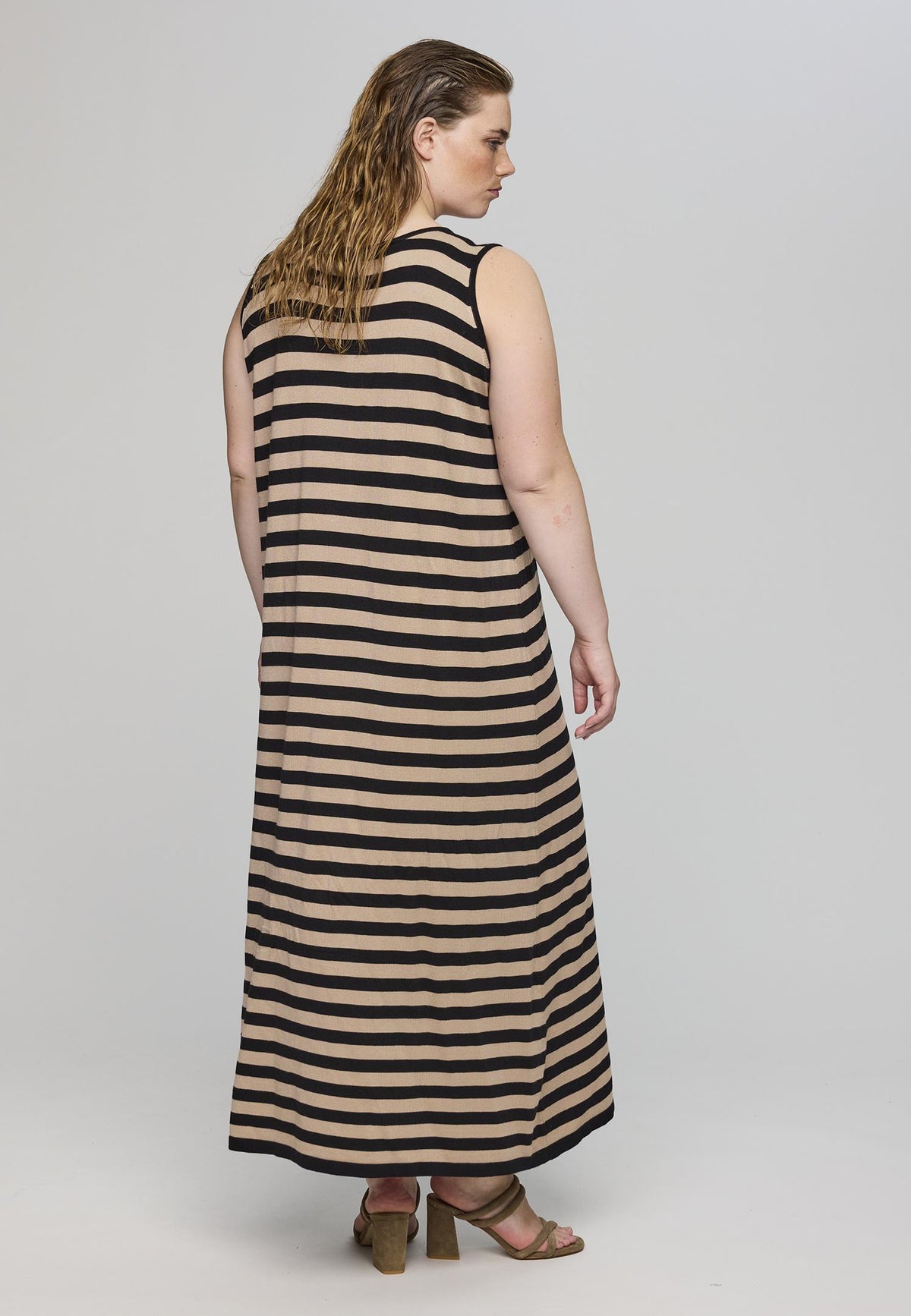SDolly knit long dress Black/sand