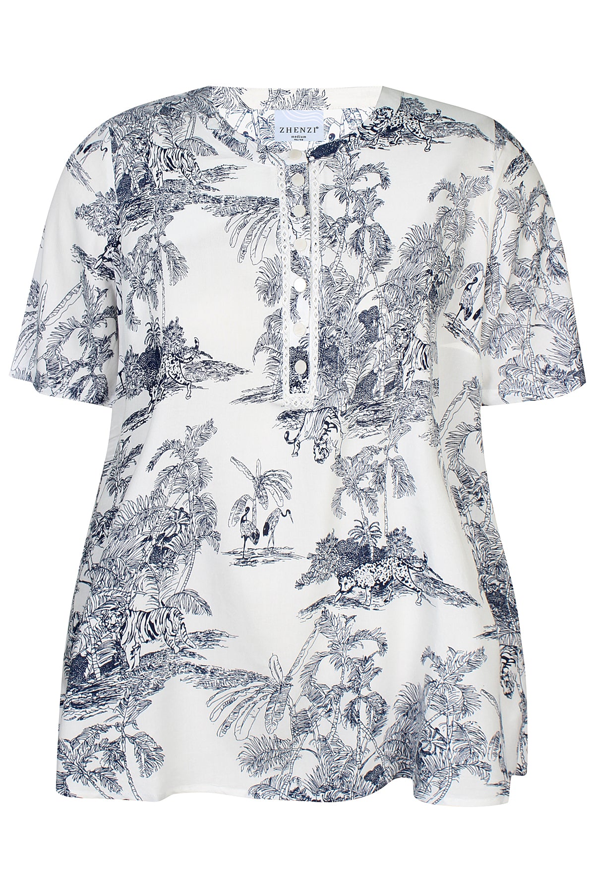 Bluse Ivory Navy