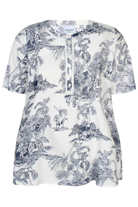 Bluse Ivory Navy