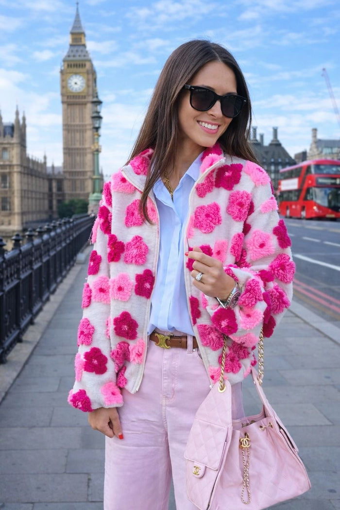 Teddy Jakke Lys Rosa