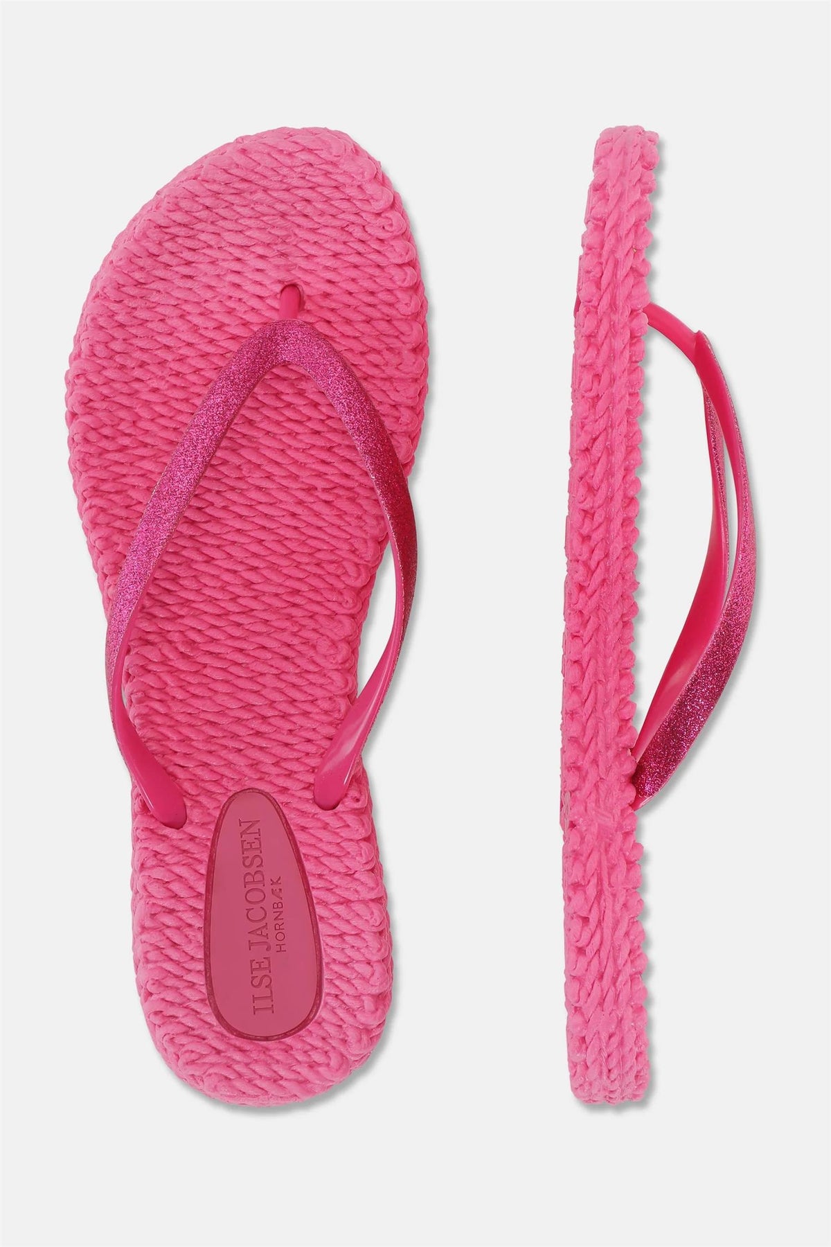 Cheerful Flip Flop w. Glitter Magenta