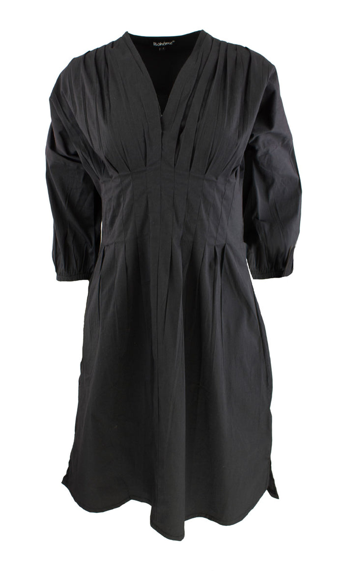 Kjole Folder Bomull, Sort