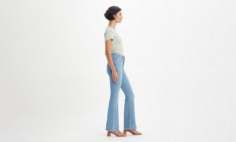 Levis 726 High Rise Flare Blue Wave Light