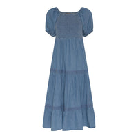 BEA SMOCK DENIM DRESS