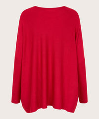 Fanasi Genser Viskose Scarlet Sage