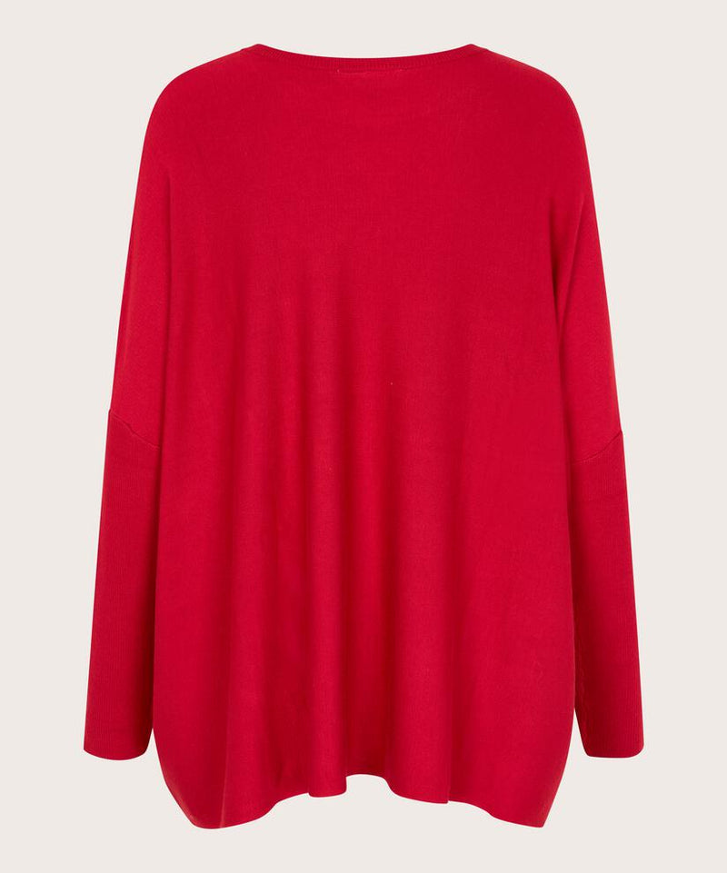 Fanasi Genser Viskose Scarlet Sage