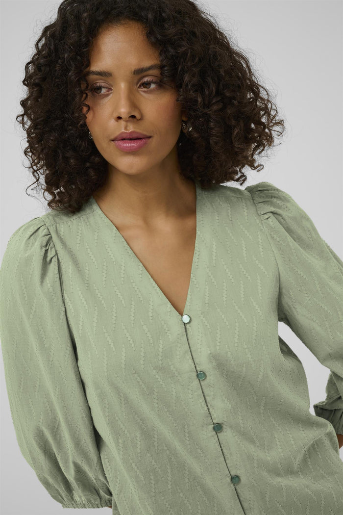 KAgabriela V-Neck Shirt Sea Spray