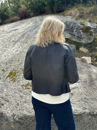Short Leather Trenchcoat