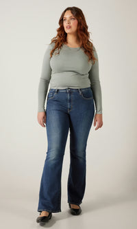 Levis 726 High Rise Flare Blue Swell