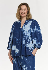 GVilde Blouse Print Denim