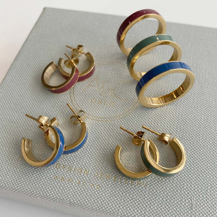 Ring, Bordeaux emalje