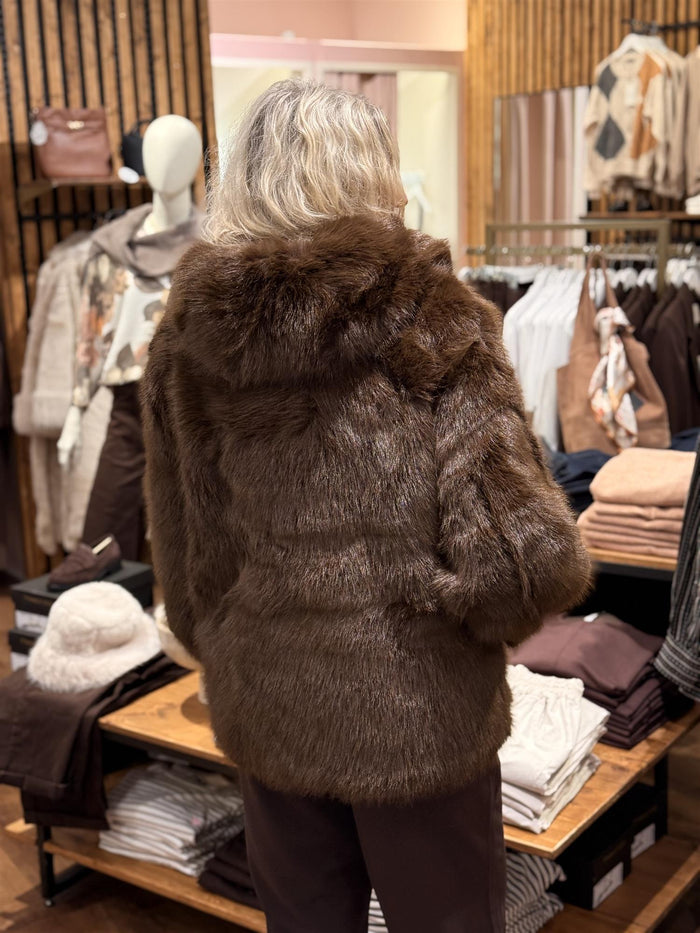 Hood Minky Jacket - Chocolate
